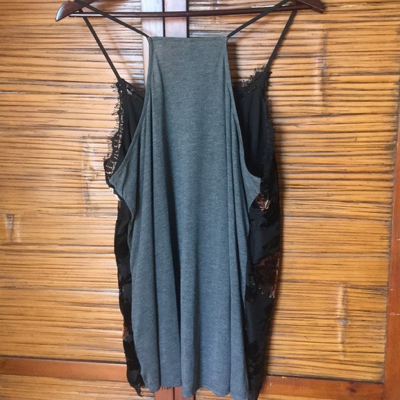 Black/Champagne Velvet Tank Top Size XXL - Picture 3 of 3